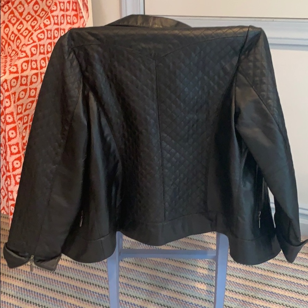Leather moto jacket